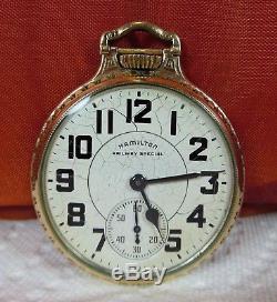 Gold Filled 1948 Hamilton Railway Special 992B Pocket Watch 21 Jewel. Ships Free
