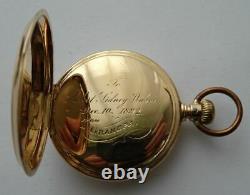 Good 14ct Solid Gold American Hamilton 950 Railroad Grade Pocket Watch 23 Jewels