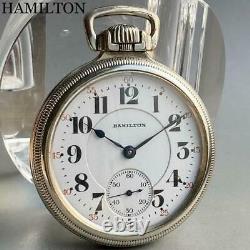 Good Operation Hamilton Railway Pocket Watch Antique 1926 Hand-Wound