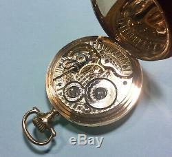 Gorgeous 1908 Hamilton 990 Pocket Watch 21j 16s Gold Filled Triple Hinged case