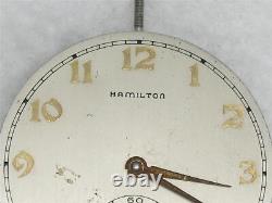 Gorgeous Hamilton 21j High Grade 921 Nickel 10s Pocket Watch Movement & Dial