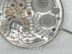 Gorgeous Hamilton 21j High Grade 921 Nickel 10s Pocket Watch Movement, Running