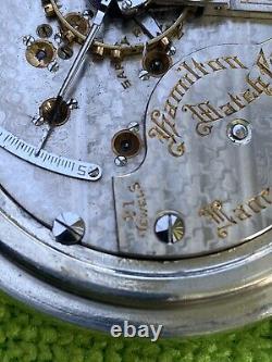 Gorgeous Hamilton Grade 940 18s 21j Mod 1 Railroad Gr Pocket Watch Serial 417781