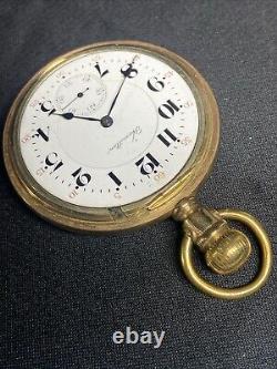 HAMILTON 21J Railroad 992 Pocket Watch 16s Lever Set 1914 Vtg Works