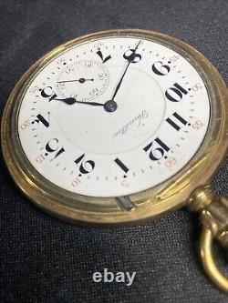 HAMILTON 21J Railroad 992 Pocket Watch 16s Lever Set 1914 Vtg Works