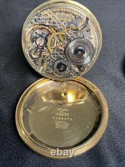 HAMILTON 21J Railroad 992 Pocket Watch 16s Lever Set 1914 Vtg Works