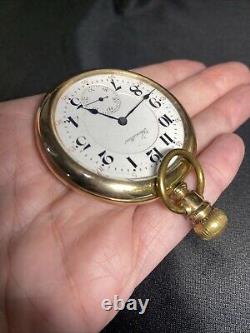 HAMILTON 21J Railroad 992 Pocket Watch 16s Lever Set 1914 Vtg Works