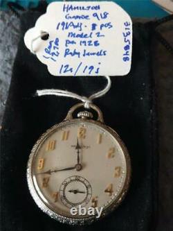 HAMILTON 918 POCKET WATCH with Hamilton 14k Case Pocket Watch Produced 1926