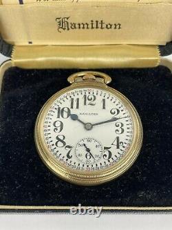 HAMILTON 974 Special 10K G. F. Montgomery Dial RR Pocket Watch With Box & Papers