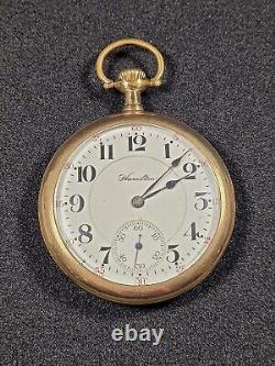 HAMILTON 992 Pocket Watch 21J GF 1913 I-8449