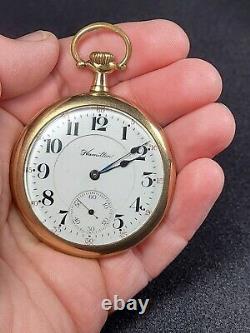 HAMILTON 992 Pocket Watch 21J GF 1913 I-8449