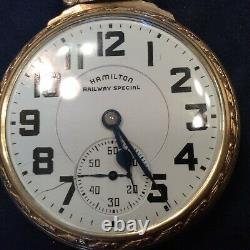 HAMILTON 992B 21J 16S Railway Special Pocket watch withExtras