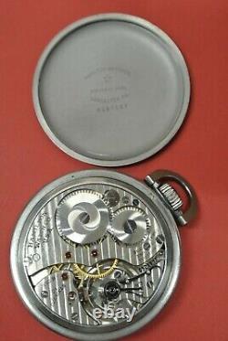 HAMILTON 992B Railway Special 21J Pocket Watch Stainless Steel