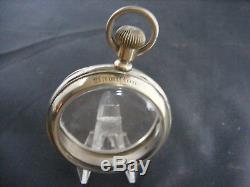 HAMILTON FACTORY SIGNED SALESMAN'S 16s POCKET WATCH DISPLAY CASE