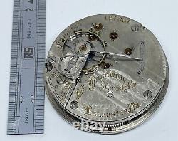 HAMILTON POCKET WATCH MOVEMENT Lancaster PA USA 1903 18s 21 Jewels Runs