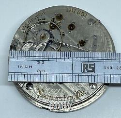 HAMILTON POCKET WATCH MOVEMENT Lancaster PA USA 1903 18s 21 Jewels Runs