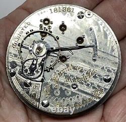 HAMILTON POCKET WATCH MOVEMENT Lancaster PA USA 1903 18s 21 Jewels Runs