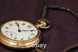 HAMILTON antique pocket watch mechanical 1904 retro vintage GF open face