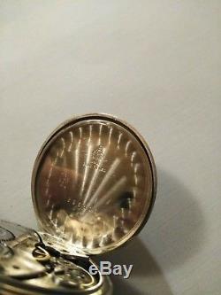 Hamilton 12 size 17 Jewel adjusted (1924) grade 912 pocket watch gold filled