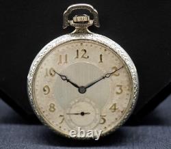 Hamilton 14k Gold Filled Grade 912 Open Face RUNNING Pocket Watch engraved A122