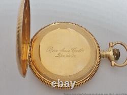 Hamilton 14k Gold Masonic Freemason Rare Mens Antique Hunter Pocket Watch