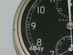 Hamilton 16 Size Military Chronograph Model 23 Pocket Watch. 110Y