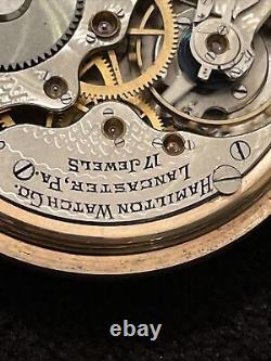 Hamilton 16s 17 Jewel Grade 974 10k Gold Filled Railroad Pocket Watch
