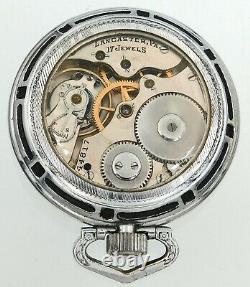 Hamilton 16s pocket watch runs great + display case 1913 lot d235