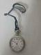 Hamilton 17 Jewel Railroad Antique Pocket Watches With Strap Working Running Euc