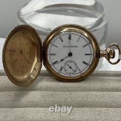 Hamilton 17J Model 925 Pocket Watch Double Row Beading Flower Engraving