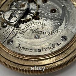 Hamilton 17J Model 925 Pocket Watch Double Row Beading Flower Engraving