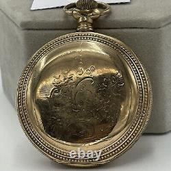 Hamilton 17J Model 925 Pocket Watch Double Row Beading Flower Engraving