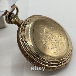 Hamilton 17J Model 925 Pocket Watch Double Row Beading Flower Engraving