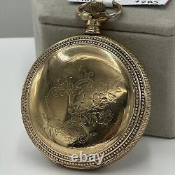 Hamilton 17J Model 925 Pocket Watch Double Row Beading Flower Engraving