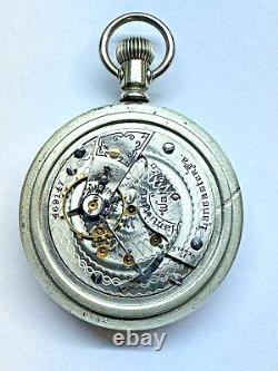 Hamilton 18 Size Grade 924 17 Jewel Open Face Pocket Watch 469147. Runs well