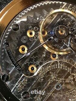 Hamilton 18 size Gr. 940 pocket watch, New Salesmans Display case, 21j, Runs