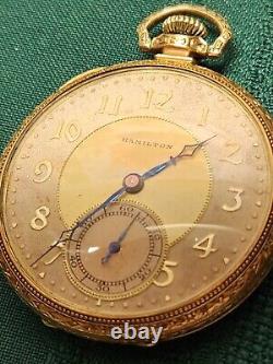 Hamilton 19 Jewel Gold Filled Pocket Watch Grade 902