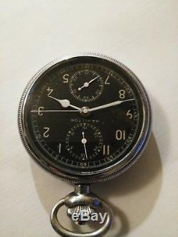 Hamilton (1942) model 23 chronograph military 19 jewel adjusted military case