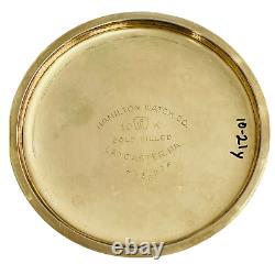 Hamilton 1946 992B 21j 16s 10k Gold Fill Open Face Pocket Watch Serviced 10/21