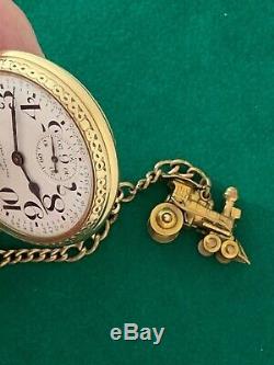 Hamilton 21 Jewel 992b16 Size R. R. Pocket Watch Running Choo Choo Train Fob