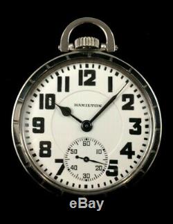 Hamilton 21J 16s 992B Railroad Pocket Watch M#15 Near Mint Condition