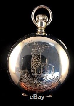 Hamilton 21J 940 18s Railroad Pocket watch Stag Engraved Hinged Case Extra Fine