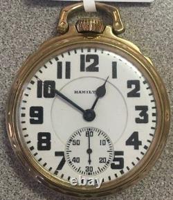 Hamilton 21J #992E Elinvar Case Model #6 Pocket Watch