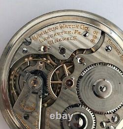 Hamilton 21J Double Roller Pocket Watch Working Condition
