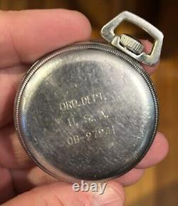 Hamilton 2974B Military Pocket Watch Circa 1941