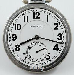 Hamilton 2974b Rare Early Serial #k021 Us Navy Military 16s 17j Pocket Watch