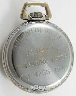 Hamilton 2974b Rare Early Serial #k021 Us Navy Military 16s 17j Pocket Watch