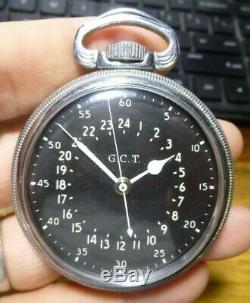 Hamilton 4992B G. C. T. Pocket Watch U. S. 4C21477 Military 22J