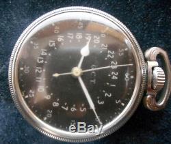 Hamilton 4992B GCT WWII Military 24Hour Pocket Watch 22 Jewels 1944