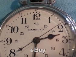 Hamilton 4992B Military 24 Hr Dial Pocket Watch-1941 WW2 Era-Pristine Condition